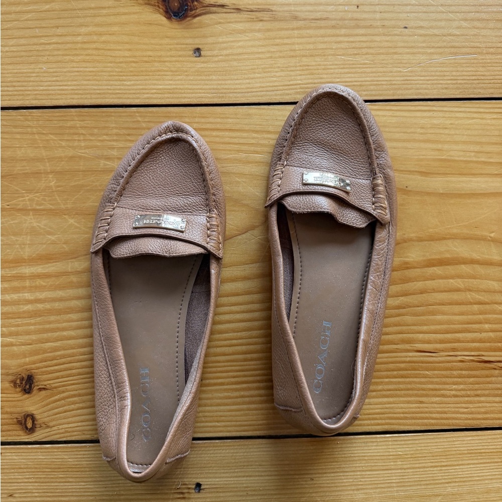 Coach Brown Leather Flats for Women